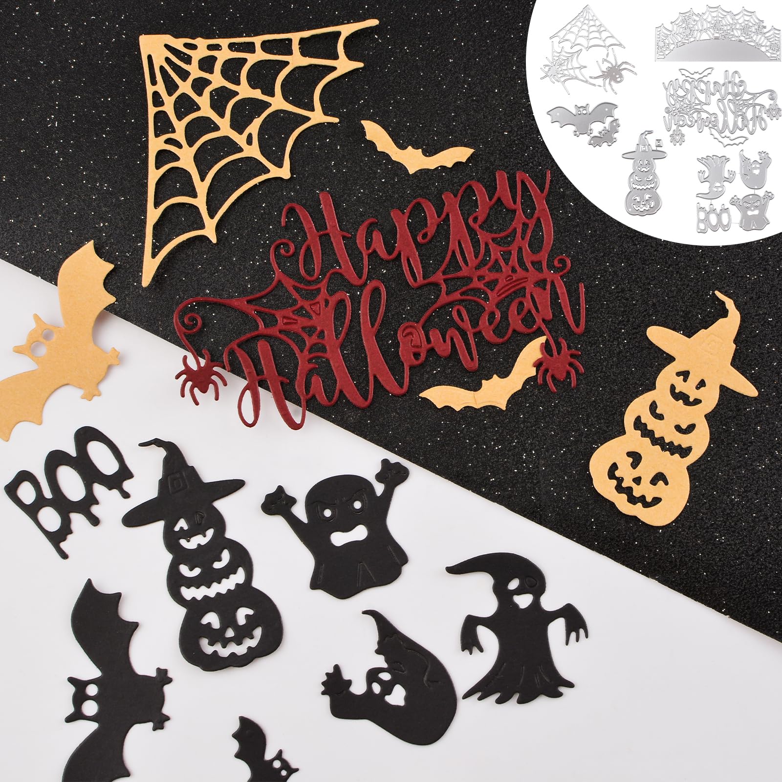 Amazon.co.jp: URROMAハロウィン金属切削ダイス6個,カッティングダイ